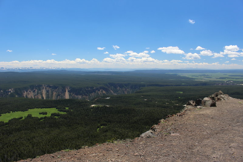 Grand Canyon of the Yellowstone from the Mount Washburn Trail.