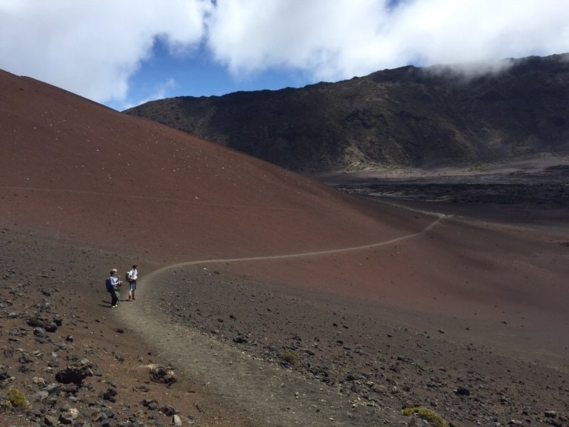 Looking south from Kamoaopele across the Haleakala Crater.