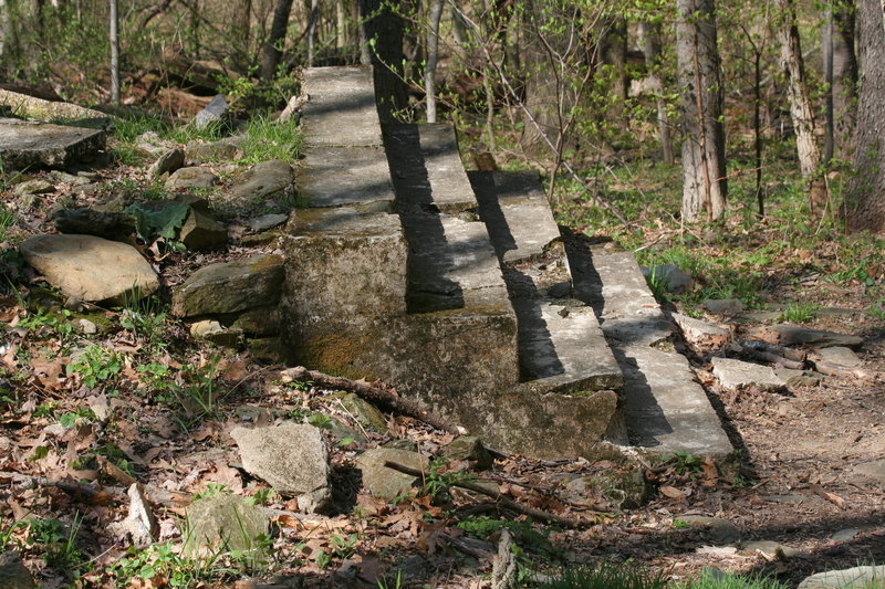 The steps of what used to be the Pocosin Mission Church/Schoolhouse.