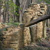 A section of rock wall that was once part of the Pocosin Mission Church/Schoolhouse.