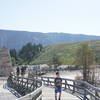 Mammoth Hot Springs boardwalk.