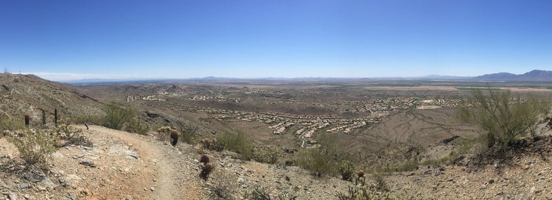 Pano view from the top of the Pyramid Trail.