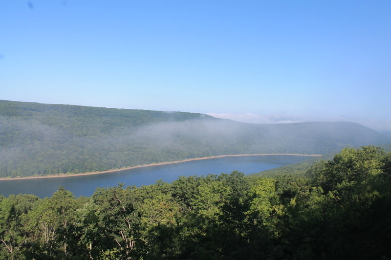 Fog over the Reservoir, from the Rimrock Trail.