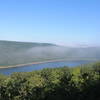 Fog over the Reservoir, from the Rimrock Trail.