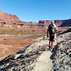 Hiking back to the trailhead from the Anasazi Ruin