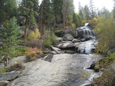 Getting a little off trail to see more of Lone Pine Creek.