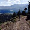 San Francisco Peak in the background as you descend O'Leary Peak