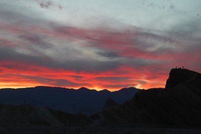 Firey cloud and sky after sunset.