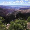 An overlook that peers into the Grand Canyon