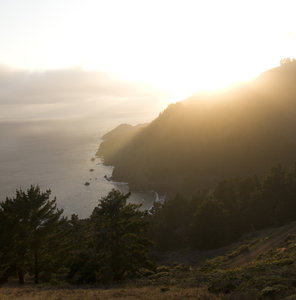 Looking down the coast from Battery Spencer.