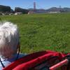 Looking out to the Golden Gate Bridge.