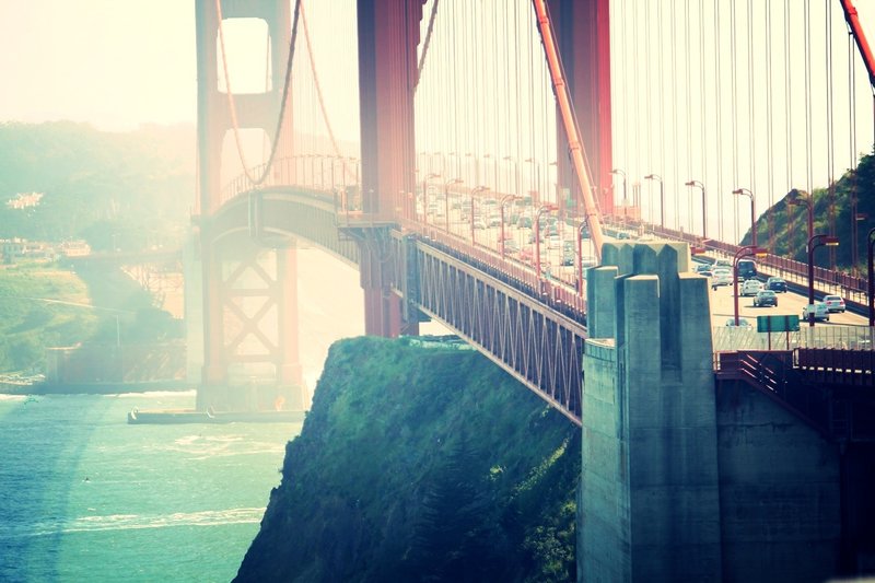 Sunlight on the Golden Gate.