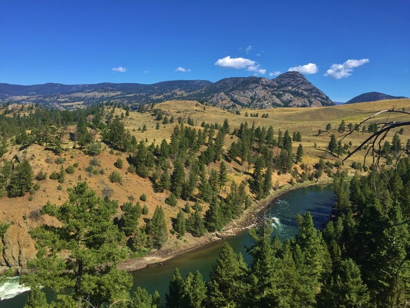 Great views of the Yellowstone River and Hellroaring Peak from the north side of Garnet Hill.