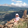 One of the rock "thrones" at the summit.