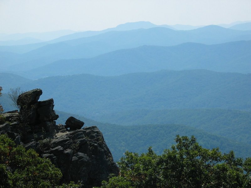 Ridge lines in the distance from North Marshall Mountain Lookout. with permission from rootboy