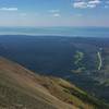 From the top of Avalanche looking down Cub Creek to intoxicatingly beautiful Yellowstone Lake.