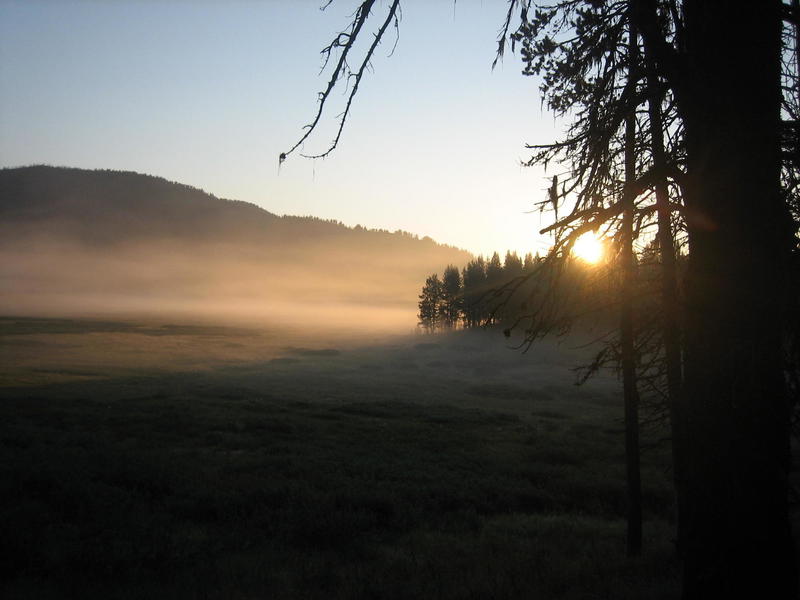 Sunrise over Cascade Creek.