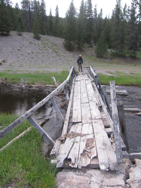 Old bridge across Nez Perce Creek was still standing in 2011.