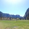 Valley floor looking west bound on a beautiful blue sky day