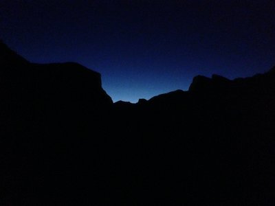 A new day dawning on Yosemite.