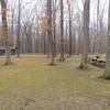 The trail crosses straight through this picnic area and continues on the other side.