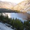 Merced Lake at dusk.