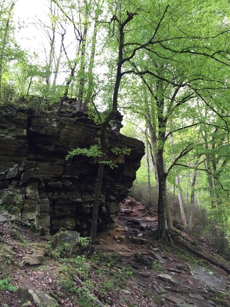 Rock cliff formations as you approach AL 8