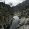 Looking downstream from bridge overlooking the San Joaquin River