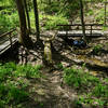 Bridges over the creeks.