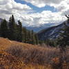 Fall color and snow dusting over Herman Gulch.