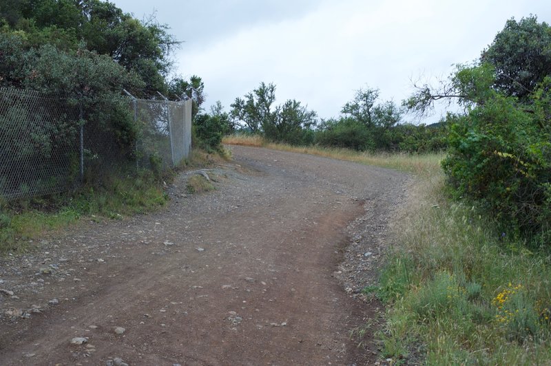 The trail is sloped in places, which makes it a fun ride for mountain bikers.