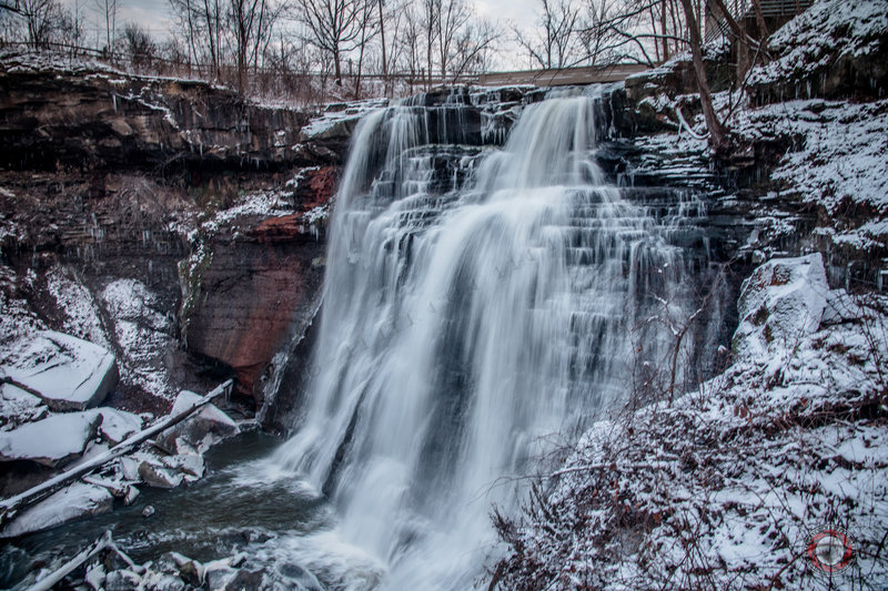 Brandywine Falls in winter.