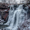 Brandywine Falls in winter.