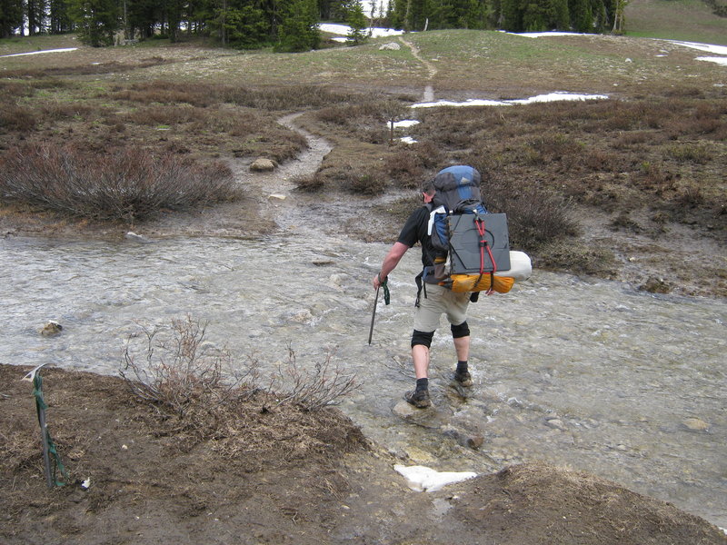 Crossing Middle Fork Granite Creek.