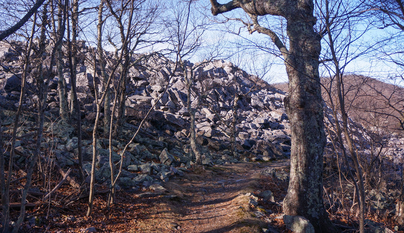 The talus slope on the AT.