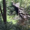 Hidden sandstone arch over Natural Bridge Creek.