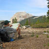 View of Half Dome from an excellent campsite along the John Muir Trail, just northeast and above Little Yosemite Valley. with permission from MrRedwood