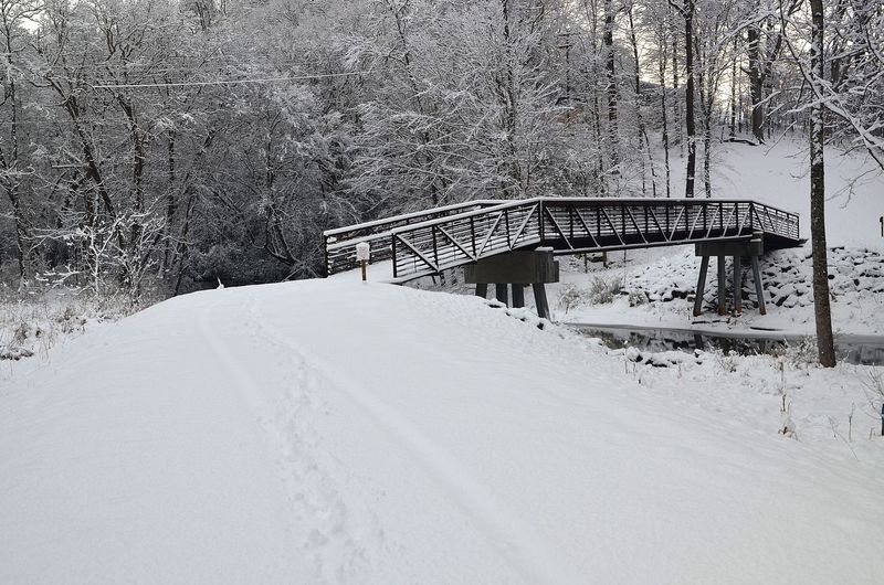 The Elkin Trail, MST Segment 6, in the snow. Photo by Joe Mickey.