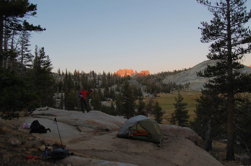 Brilliant sunrises reward the camp's early risers