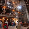 Inside Old Faithful Inn.