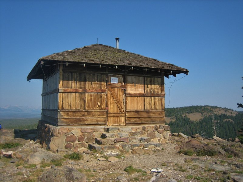 Secondary fire lookout on Observation Peak, built by the C.C.C in 1939.