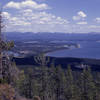 View of Yellowstone Lake, Fishing Bridge Area, and the Absaroka Mountains as seen from Elephant Back Mountain. NPS Photo.