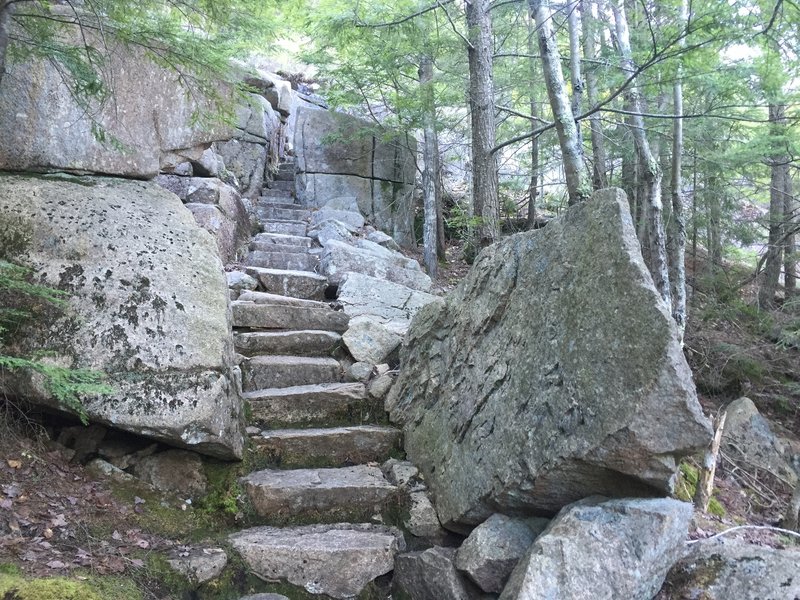 Impressive stone steps on the Emery Path