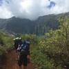 Descent into Kalalau Valley.