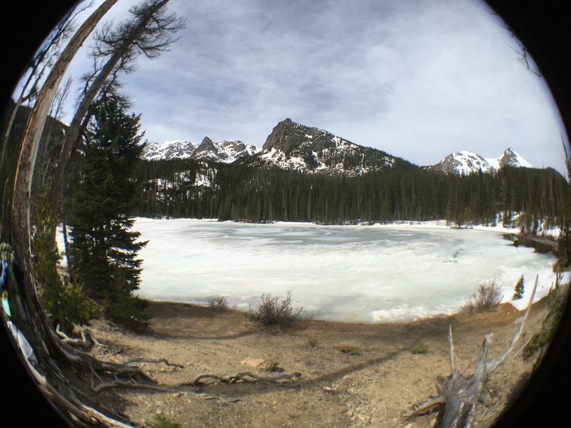 Fish eye view of Fern Lake.