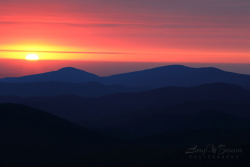 Sunrise view from atop Mary's Rock