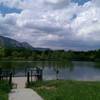 Nice fishing enclosure with benches.