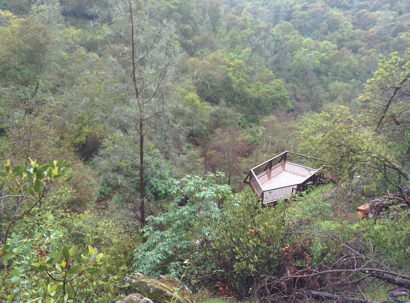 Viewing deck above Hidden Falls.