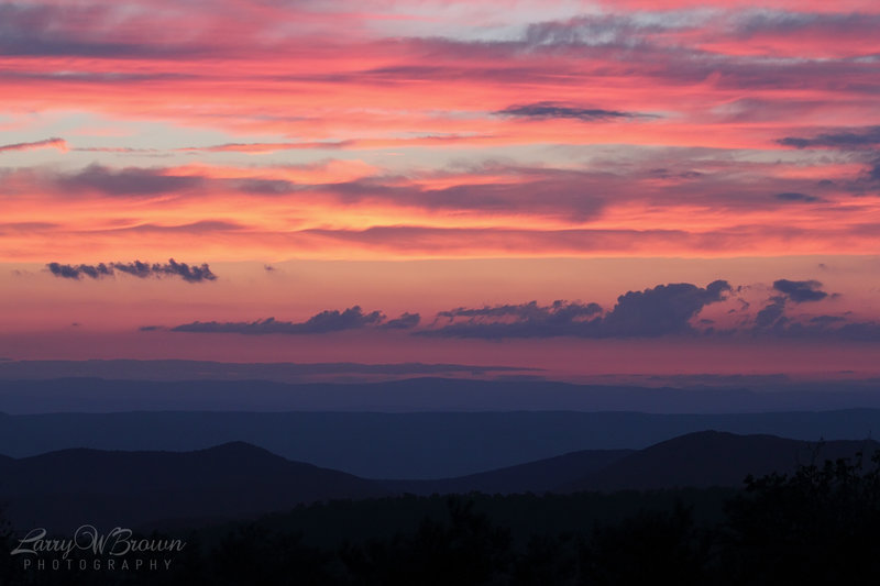 Sunset view from atop Bearfence.