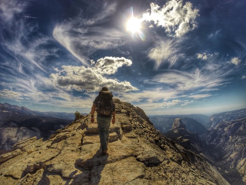 Such an incredible spot in Yosemite. Clouds Rest is appropriately named with 360 views of the park including Half Dome.